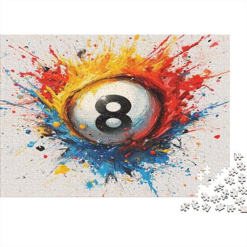 8 Ball 1000-teiliges Puzzle Für Erwachsene Kinder Geschicklichkeitsspiel Für Die Ganze Familie Puzzle Für Erwachsene Und Kinder Ab 14 Jahren 1000pcs (75x50cm) von GAOYUCHUN