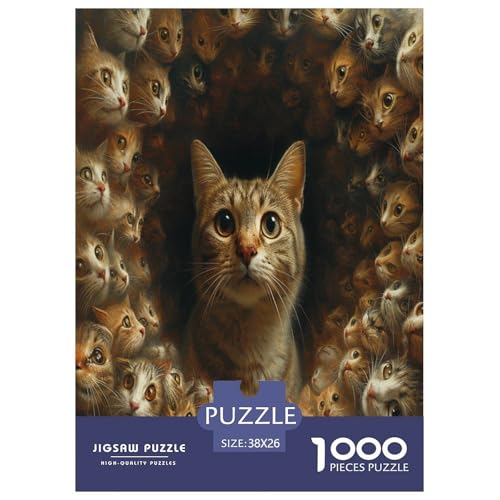 A Katze is All Puzzle 1000 Teile Schwer Puzzle Spielzeug Pädagogisches Spiel Impossible Herausforderungsspielzeug Für Erwachsene Kinder 38x26cm/1000pcs A Katze is All Puzzle 1000 Teile Schwer Puzzle Spielzeug Pädagogisches Spiel Impossible Herausforderungsspielzeug Für Erwachsene Kinder 38x26cm/1000pcs von GAOYUCHUN