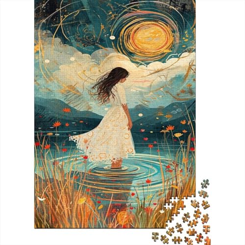 A Woman 1000 Jigsaw Puzzle Home Decoration Puzzle Unmögliches Puzzle Buntes Puzzle Erwachsene Kinder 1000 Teile (75 x 50 cm) von GAOYUCHUN