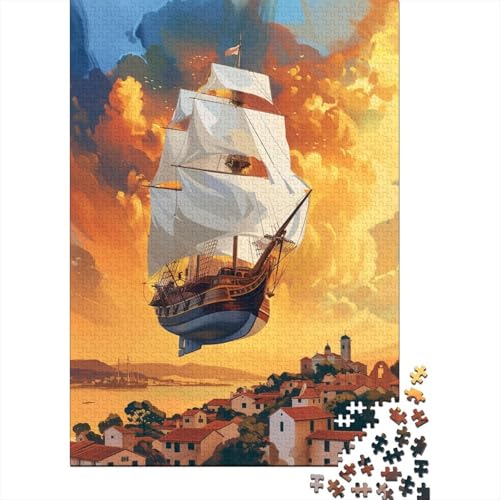 Airship Puzzle, 1000 Teile, Puzzlespiele, Puzzle, Holzpuzzle, Jigsaw Puzzle für Erwachsene und Kinder, 1000 Teile (75 x 50 cm) von GAOYUCHUN