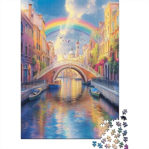 Amsterdam Canal Puzzle 1000 Teile Erwachsene Lernspiel Spielzeug Geschenk Holzpuzzle Erwachsene Für Erwachsene Und Kinder 1000pcs (75x50cm) von GAOYUCHUN