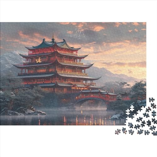 Ancient Architecture Puzzle 500 Teile Dekoration für Zuhause Einfache klassische Puzzles Jigsaw Puzzle für Erwachsene und Kinder 500 Stück (52 x 38 cm) von GAOYUCHUN