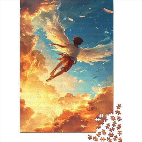 Angel Boy 1000 Teile Puzzle Einzigartige Wohnkultur Und Geschenke Für Zuhause Holzpuzzle Jigsaw Puzzle Für Erwachsene Und Kinder 1000 Teile (75 x 50 cm) von GAOYUCHUN