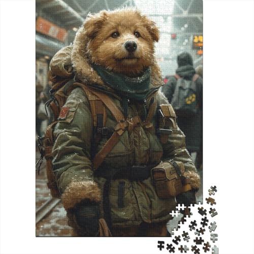 Anthropomorphic Puppy 1000 Jigsaw Puzzle Egalisches Puzzle Für Liebe Und Freund Holzpuzzle Familie Oder Kinder Puzzle 1000 Teile (75x50cm) von GAOYUCHUN