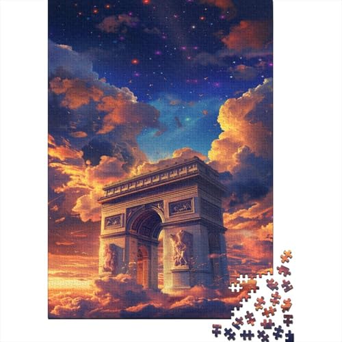 Arc De Triomphe 1000 Teile Puzzle Dekoration für Zuhause Holzpuzzle Jigsaw Puzzle für Erwachsene und Kinder 1000 Teile (75 x 50 cm) von GAOYUCHUN