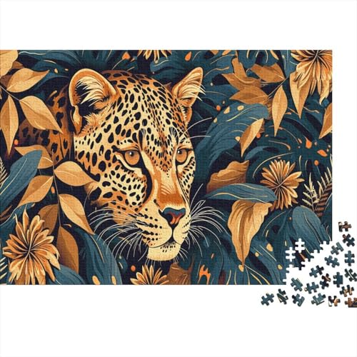 Artistic Leopard 1000 Stück Puzzles Für Erwachsene Teenager Brain Challenge Spielen Character Puzzles Spiel Für Erwachsene Und Kinder Ab 12 Jahren 1000pcs (75x50cm) von GAOYUCHUN