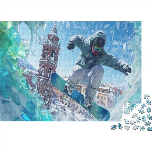 Athletic Snowboarder 300 Teile Puzzle Für Erwachsene Brain Challenge Spielen Character Puzzles Spiel Puzzle Für Erwachsene Und Kinder Ab 14 Jahren 300pcs (40x28cm) von GAOYUCHUN