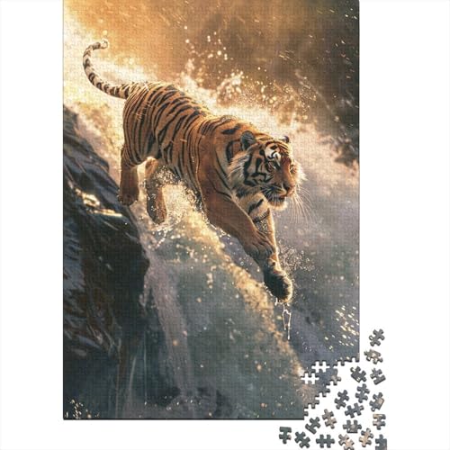 Atiger 1000 Teile Puzzlespiele Entspannung und Intelligenz Einfaches klassisches Puzzle für Erwachsene und Familien 1000 Stück (75 x 50 cm) von GAOYUCHUN