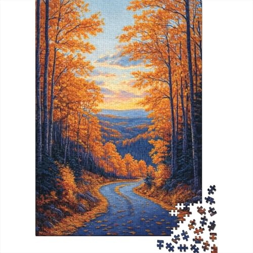 Autumn Landscape Puzzle 1000 Teile UnregelmaBige Einzigartige Holzpuzzle Erwachsene Heim Dekoration Für Erwachsene Und Kinder Ab 12 Jahren 1000pcs (75x50cm) von GAOYUCHUN