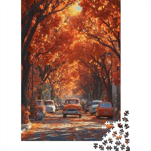 Autumn Streets Puzzle 1000 Teile Erwachsene Lernspiel Spielzeug Geschenk Holzpuzzle Erwachsene Für Erwachsene Und Kinder 1000pcs (75x50cm) von GAOYUCHUN