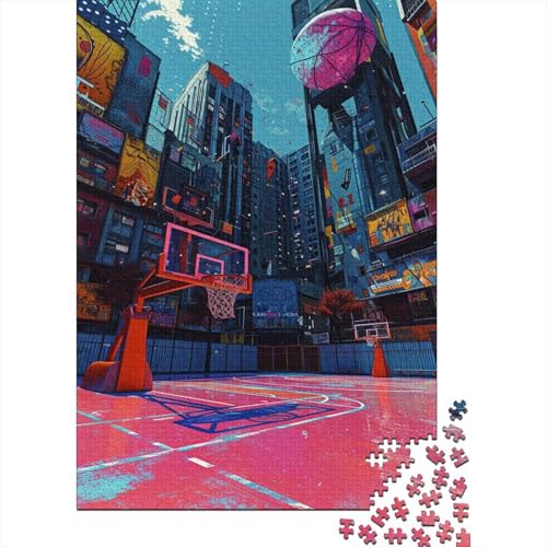 Basketball Park 1000-teiliges Puzzle Für Erwachsene Kinder Geschicklichkeitsspiel Für Die Ganze Familie Für Erwachsene Und Kinder Ab 12 Jahren 1000pcs (75x50cm) von GAOYUCHUN