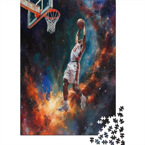 Basketball Player Dunking Puzzle 500 Teile Für Erwachsene Puzzles Puzzlespiele Für Die Ganze Familie Für Erwachsene Und Kinder Ab 12 Jahren 500pcs (52x38cm) von GAOYUCHUN