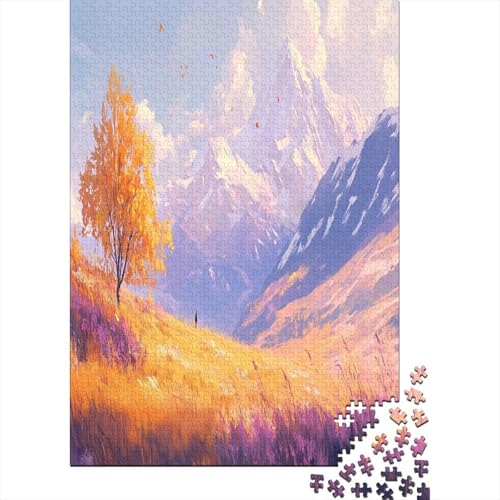 Beautiful Autumn Landscape 1000 Teile Puzzles Lernspiel Spielzeug Geschenk Puzzle 1000 Teile Puzzles Heim Dekoration Stressabbau-Spielzeug Für Erwachsene Und Kinder Ab 12 Jahren 1000pcs (75x50cm) von GAOYUCHUN