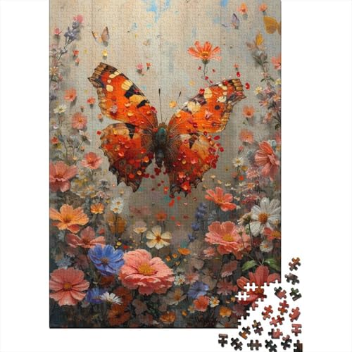 Beautiful Butterfly 500 Teile Puzzle Für Erwachsene Geschicklichkeitsspiel Für Die Ganze Familie Puzzle Für Erwachsene Und Kinder Ab 14 Jahren 500pcs (52x38cm) von GAOYUCHUN