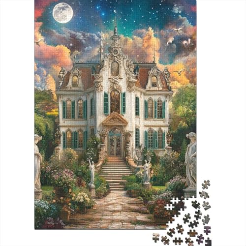 Beautiful Castle 1000 Stück Puzzles Stressabbau-Spielzeug Puzzle 1000 Teile Holzpuzzle Erwachsene Heim Dekoration Erwachsene Und Kinder Ab 14 Jahren 1000pcs (75x50cm) von GAOYUCHUN