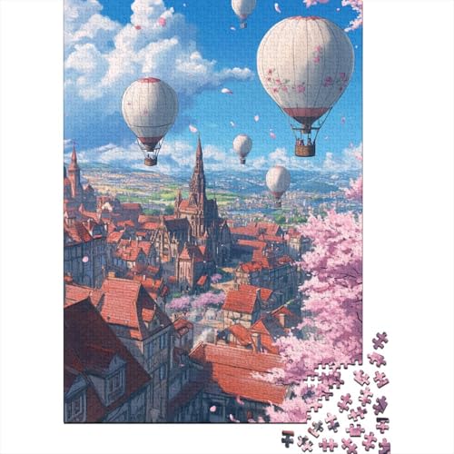 Beautiful City 1000-teiliges Puzzle Lernspiel Spielzeug Geschenk Puzzle 1000 Teile Holzpuzzles Heim Dekoration Erwachsene Und Kinder Ab 14 Jahren 1000pcs (75x50cm) von GAOYUCHUN