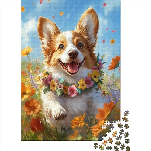 Beautiful Corgi 1000 Teile Puzzles Lernspiel Spielzeug Geschenk Puzzle 1000 Teile Puzzles Heim Dekoration Stressabbau-Spielzeug Für Erwachsene Und Kinder Ab 12 Jahren 1000pcs (75x50cm) von GAOYUCHUN