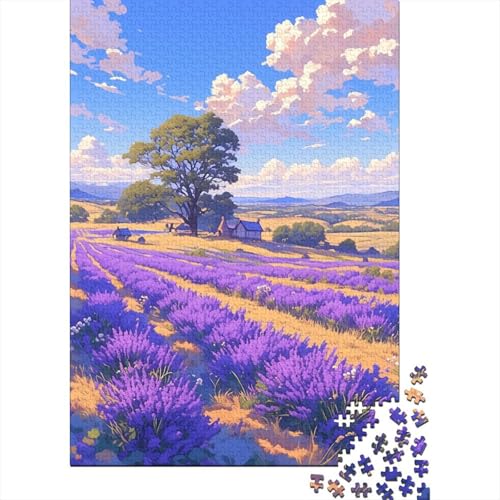 Beautiful Field View 1000-teiliges Puzzle Heim Dekoration Puzzle 1000 Teile Holzpuzzle Erwachsene Stressabbau-Spielzeug Für Erwachsene Und Kinder Ab 12 Jahren 1000pcs (75x50cm) von GAOYUCHUN