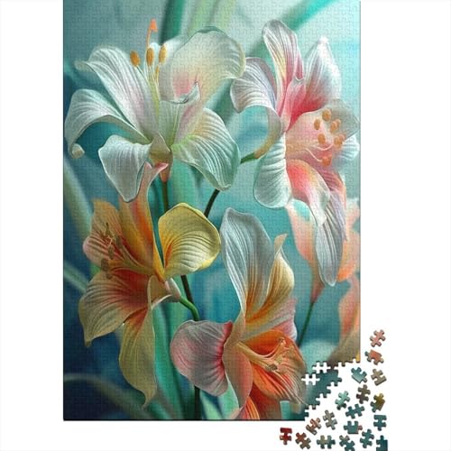 Beautiful Flowers Puzzle 1000 Teile Für Erwachsene Firmenfeier Familienpuzzle Für Erwachsene Und Familien 1000 Teile (75 x 50 cm) von GAOYUCHUN