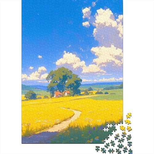 Beautiful Landscape Puzzle 1000 Teile Erwachsene Lernspiel Spielzeug Geschenk Holzpuzzle Erwachsene Für Erwachsene Und Kinder 1000pcs (75x50cm) von GAOYUCHUN