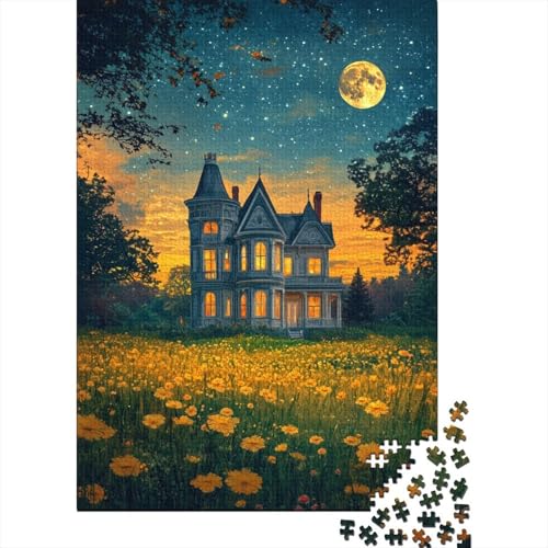 Beautiful Mansion 1000 Teile Puzzles Lernspiel Spielzeug Geschenk Puzzle 1000 Teile Puzzles Heim Dekoration Stressabbau-Spielzeug Für Erwachsene Und Kinder Ab 12 Jahren 1000pcs (75x50cm) von GAOYUCHUN