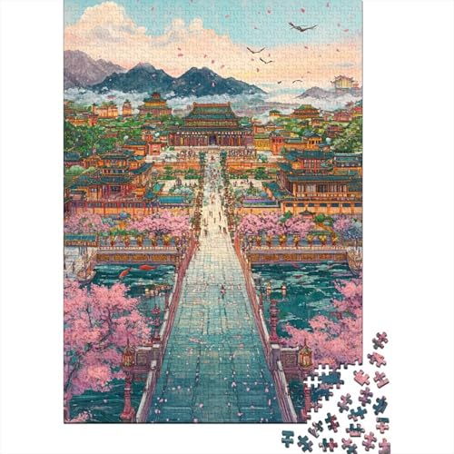 Beautiful Palace 1000 Teile Puzzles Lernspiel Spielzeug Geschenk Puzzle 1000 Teile Holzpuzzles Heim Dekoration Erwachsene Und Kinder Ab 14 Jahren 1000pcs (75x50cm) von GAOYUCHUN