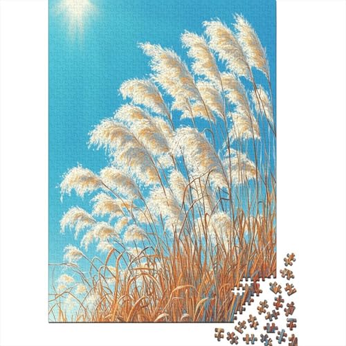 Beautiful Reeds 1000 Stück Puzzles Heim Dekoration Puzzle 1000 Teile Holzpuzzle Erwachsene UnregelmaBige Einzigartige Für Erwachsene Und Kinder Ab 12 Jahren 1000pcs (75x50cm) von GAOYUCHUN