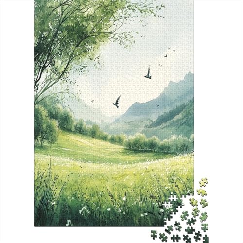 Beautiful Spring Landscape Puzzle 1000 Teile Erwachsene UnregelmaBige Einzigartige Holzpuzzles Stressabbau-Spielzeug Für Erwachsene Und Kinder Ab 12 Jahren 1000pcs (75x50cm) von GAOYUCHUN