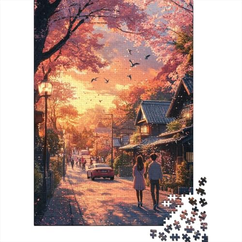 Beautiful Sunset View 1000 Teile Puzzles Lernspiel Spielzeug Geschenk Puzzle 1000 Teile Puzzles Heim Dekoration Stressabbau-Spielzeug Für Erwachsene Und Kinder Ab 12 Jahren 1000pcs (75x50cm) von GAOYUCHUN