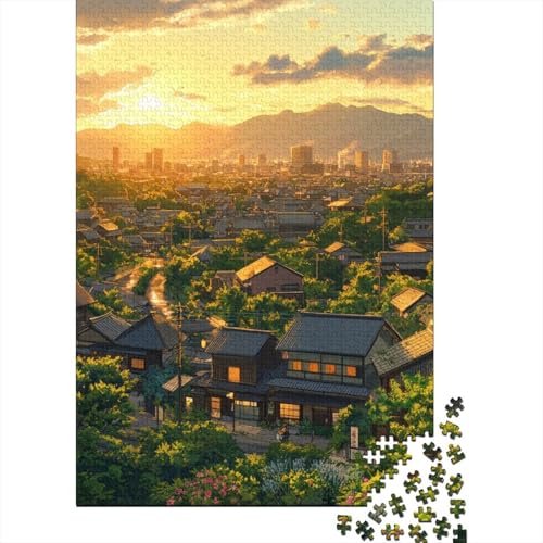 Beautiful Village Puzzle 1000 Teile Erwachsene Lernspiel Spielzeug Geschenk Holzpuzzle Erwachsene Für Erwachsene Und Kinder 1000pcs (75x50cm) von GAOYUCHUN