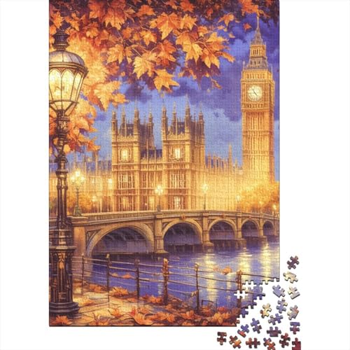 Big Ben in London 1000 Stück Puzzles Lernspiel Spielzeug Geschenk Puzzle 1000 Teile Holzpuzzle Erwachsene Herausforderung Erwachsene Und Kinder Ab 14 Jahren 1000pcs (75x50cm) von GAOYUCHUN