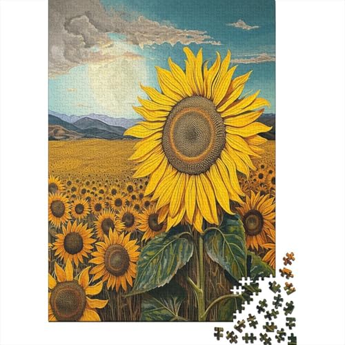 Big Sunflower 300-teiliges Puzzle Für Erwachsene Kinder Geschicklichkeitsspiel Für Die Ganze Familie Puzzle Für Erwachsene Und Kinder Ab 14 Jahren 300pcs (40x28cm) von GAOYUCHUN