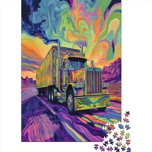 Big Truck 1000 Teile Puzzles Lernspiel Spielzeug Geschenk Puzzle 1000 Teile Puzzles Heim Dekoration Stressabbau-Spielzeug Für Erwachsene Und Kinder Ab 12 Jahren 1000pcs (75x50cm) von GAOYUCHUN