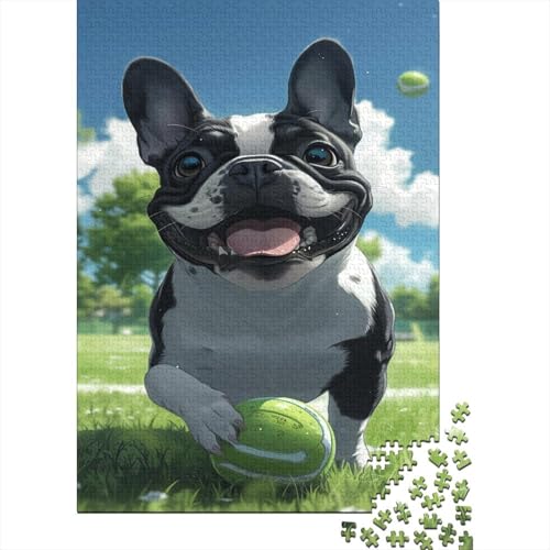 Black Bulldog Puzzle 1000 Teile Für Erwachsene Puzzles Geschenke Für Frauen Für Erwachsene Und Kinder Ab 12 Jahren 1000pcs (75x50cm) von GAOYUCHUN