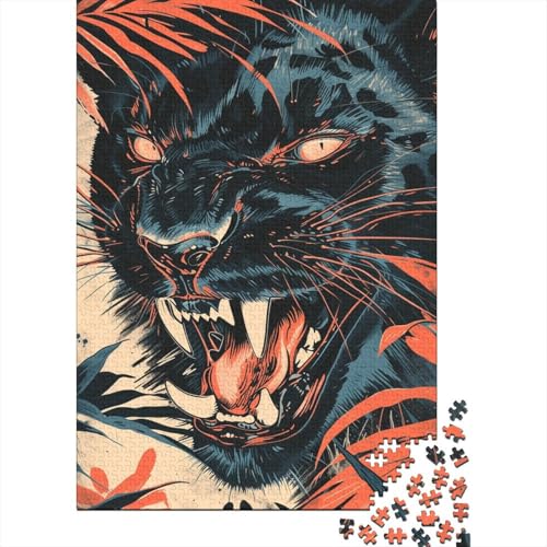 Black Panther' Fire 1000 Stück Puzzles Für Erwachsene Teenager EIN Herausforderndes Rätsel Puzzle Für Erwachsene Und Kinder Ab 14 Jahren 1000pcs (75x50cm) von GAOYUCHUN