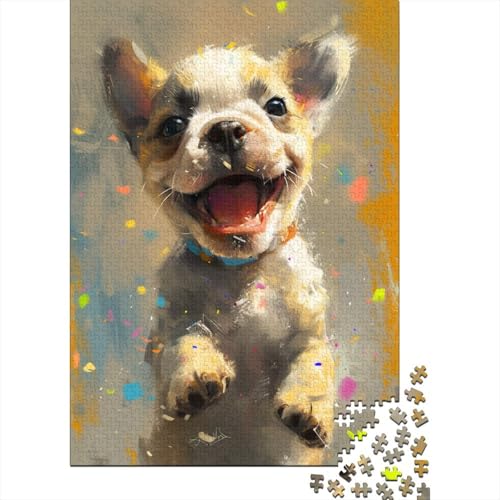 Buldog Puppy Puzzle 1000 Teile Für Erwachsene Puzzles Brain Challenge Spielen Character Puzzles Spiel Puzzle Für Erwachsene Und Kinder Ab 14 Jahren 1000pcs (75x50cm) von GAOYUCHUN