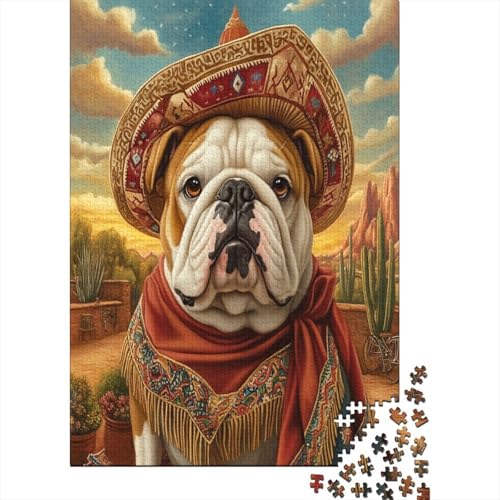 Bulldog 1000 Teile Puzzles Lernspiel Spielzeug Geschenk Puzzle 1000 Teile Puzzles Heim Dekoration Stressabbau-Spielzeug Für Erwachsene Und Kinder Ab 12 Jahren 1000pcs (75x50cm) von GAOYUCHUN