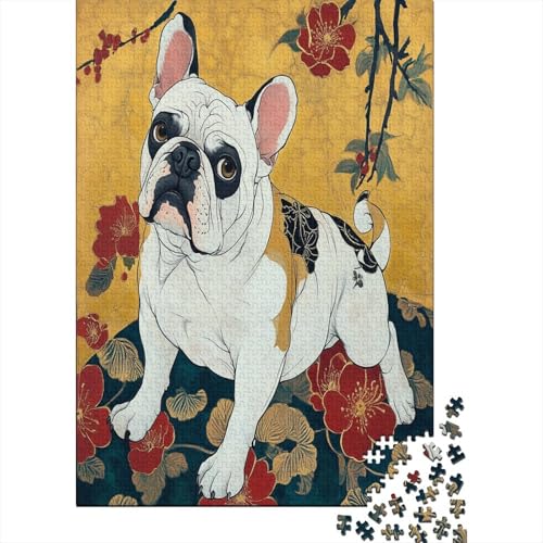 Bulldog Puzzle 1000 Teile Stressabbau-Spielzeug Holzpuzzle Erwachsene Herausforderung Für Erwachsene Und Kinder Ab 12 Jahren 1000pcs (75x50cm) von GAOYUCHUN