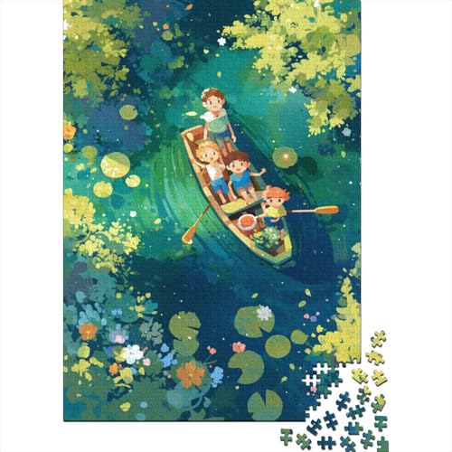 Carefree Childhood Puzzle 1000 Teile Erwachsene Lernspiel Spielzeug Geschenk Holzpuzzle Erwachsene Für Erwachsene Und Kinder 1000pcs (75x50cm) von GAOYUCHUN