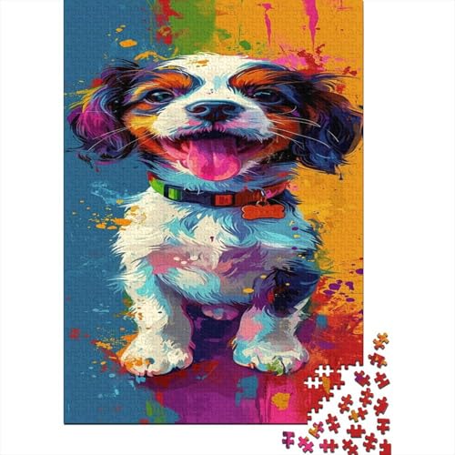 Cartoon Puppy 1000 Stück Puzzles Lernspiel Spielzeug Geschenk Geschicklichkeitsspiel Für Die Ganze Familie Puzzle Für Erwachsene Und Kinder Ab 14 Jahren 1000pcs (75x50cm) von GAOYUCHUN