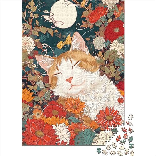 Cat Puzzle 1000 Teile Für Erwachsene Puzzles Geschicklichkeitsspiel Für Die Ganze Familie Puzzle Für Erwachsene Und Kinder Ab 14 Jahren 1000pcs (75x50cm) von GAOYUCHUN