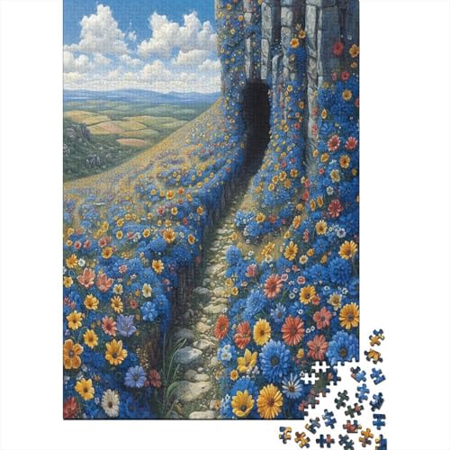 Chemin des Fleurs 500 Teile Puzzle Für Erwachsene Geschicklichkeitsspiel Für Die Ganze Familie Für Erwachsene Und Kinder Ab 12 Jahren 500pcs (52x38cm) von GAOYUCHUN