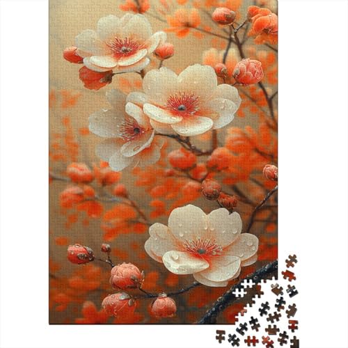 Cherry Blossoms Puzzle 1000 Teile Für Erwachsene Heimdekoration Einfache Klassische Puzzles Erwachsene Kinder 1000 Teile (75 x 50 cm) von GAOYUCHUN