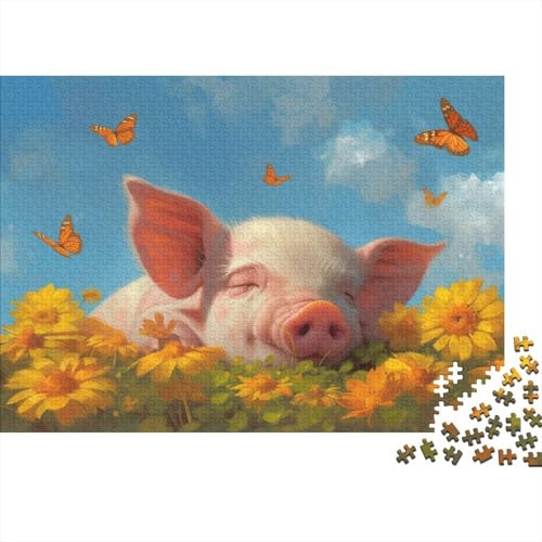 Cherubic Piglet Puzzle 300 Teile Für Erwachsene Puzzles Puzzlespiele Für Die Ganze Familie Für Erwachsene Und Kinder Ab 12 Jahren 300pcs (40x28cm) von GAOYUCHUN