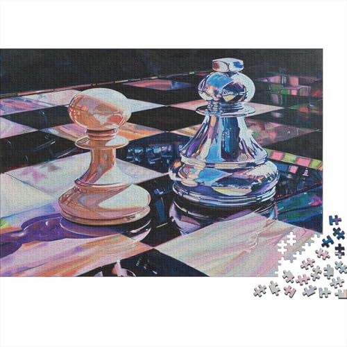 Chessboard 1000 Teile Egalisches Puzzle Für Liebe Und Freund Unmögliches Puzzle Buntes Jigsaw Puzzle Für Erwachsene Und Kinder 1000 Teile (75 x 50 cm) von GAOYUCHUN