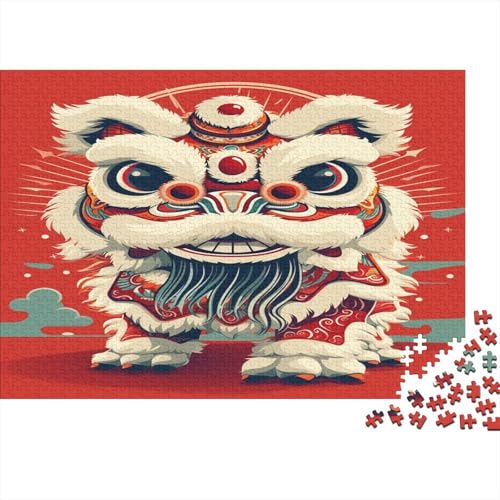 Chinese Lion Dance 300 Teile Puzzle Für Erwachsene Geschicklichkeitsspiel Für Die Ganze Familie Puzzle Für Erwachsene Und Kinder Ab 14 Jahren 300pcs (40x28cm) von GAOYUCHUN