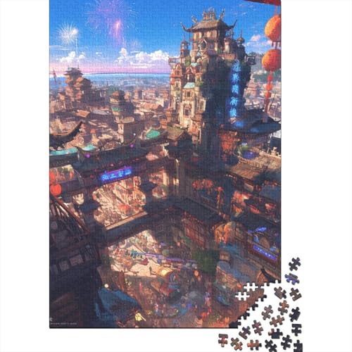 Chinese New Year 1000-teiliges Puzzle Lernspiel Spielzeug Geschenk Puzzle 1000 Teile Holzpuzzle Erwachsene Schwieriges Für Erwachsene Und Kinder Ab 12 Jahren 1000pcs (75x50cm) von GAOYUCHUN