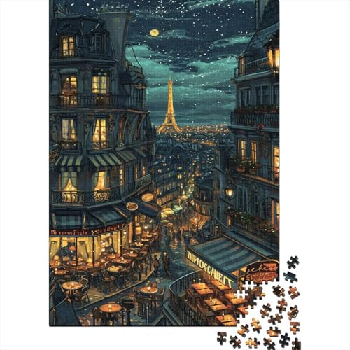 City Center Paris at Night 1000-teiliges Puzzle Für Erwachsene Kinder Geschicklichkeitsspiel Für Die Ganze Familie Für Erwachsene Und Kinder Ab 12 Jahren 1000pcs (75x50cm) von GAOYUCHUN