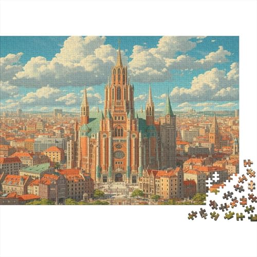 City of Zagreb Puzzle 1000 Teile Dekoration für Zuhause Einfache klassische Puzzles Jigsaw Puzzle für Erwachsene und Kinder 1000 Teile (75 x 50 cm) von GAOYUCHUN