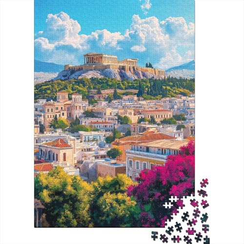 Cityscape of Athens Puzzle 500 Teile Für Erwachsene Puzzles Brain Challenge Spielen Character Puzzles Spiel Puzzle Für Erwachsene Und Kinder Ab 14 Jahren 500pcs (52x38cm) von GAOYUCHUN